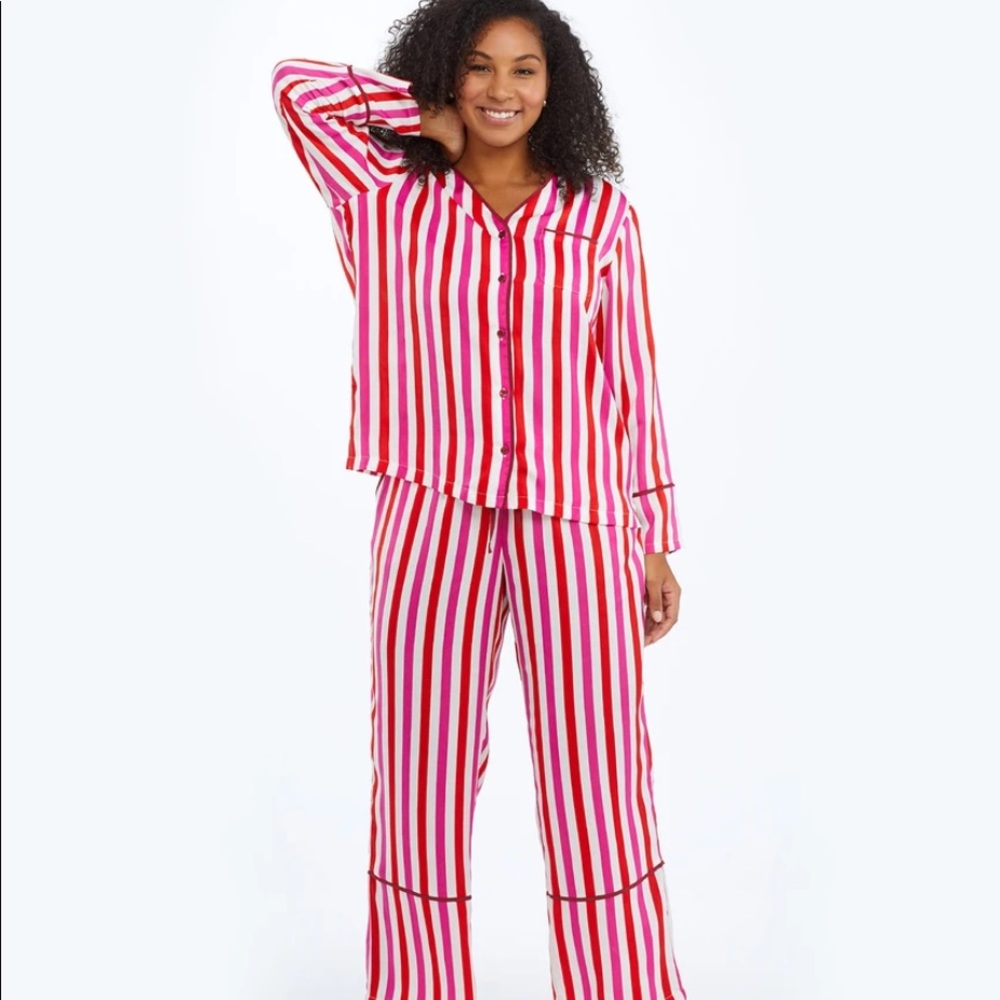 Summersalt Cloud 9 Silk Pajamas Pink/Red